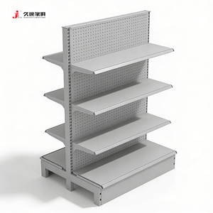 Scaffali Espositivi in Acciaio a Doppio Lato Jiushun per Supermercati, Scaffalature per Negozi al Dettaglio in Vendita - Product Image 4