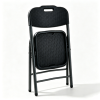 Chaise pliante d'hôtel en plastique imitation rotin, vente en gros, approvisionnement en vrac pour salles de banquet et entreprises de location d'événements