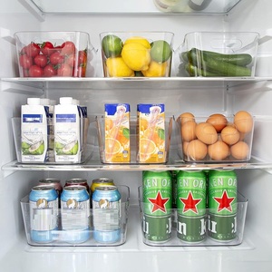 廉价出厂价家用便携式塑料收纳盒透明PET收纳盒冰箱收纳盒 - Product Image 1