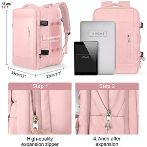 Sac à dos d'affaires personnalisé pour ordinateur portable, grande capacité, compartiment pour ordinateur, sac de voyage, sac à dos USB pour hommes et femmes - Product Image 2