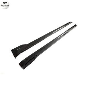 สเกิร์ตข้างคาร์บอนแท้สำหรับรถยนต์เทสล่า โมเดล เอส พลายด์ ปี 2021-2023 พร้อมลิ้นเสริม - Product Image 3