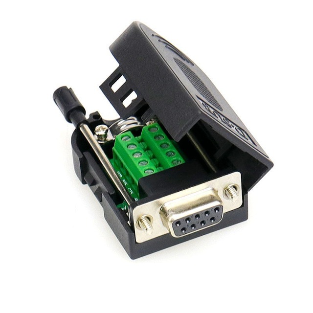 Wholesales VGA DB9 Male Female Plug RS232 Cable RS485 Breakout Board D-SUB 9pin Connector with Plastic Cover Solder-free Module