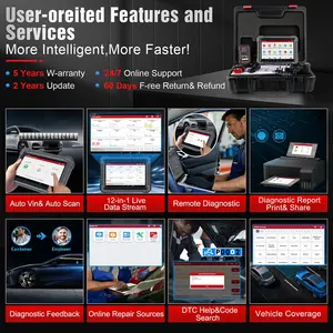 LAUNCH X431 PRO TT 8 pouces avec DBScar VII VCI Diagnostic complet du système de voiture CAN FD/DOIP/OBFCM Auto OBD OBD2 Scanner - Product Image 5