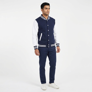 Blousons universitaires personnalisables pour hommes Hiver 2024 – Vente en gros, streetwear personnalisable, broderie chenille, coton, style Letterman - Product Image 1