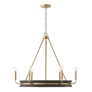 Black Metal Chandelier with Frosted Glass Globes, 6 - <b>Light</b> Minimalist Design for <b>Bedrooms</b> - Product Image 2