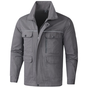 Abbigliamento da lavoro in cotone grigio da uomo a manica lunga per riparazione automatica per saldatura striscia riflettente primavera autunno Anti-scottatura Plus abbigliamento da lavoro - Product Image 1