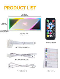 Contrôleur d'éclairage RGB pour <span class=keywords><strong>ordinateur</strong></span> de bureau, hub ARGB personnalisé, contrôle synchrone pour ventilateur de boîtier et bande LED du refroidisseur CPU - Product Image 3