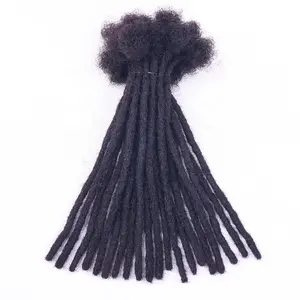 100% capelli umani uomo donna spessore 10 fili pieno fatto a mano afro tinto sbiancato permanente naturale nero estensioni dreadlock