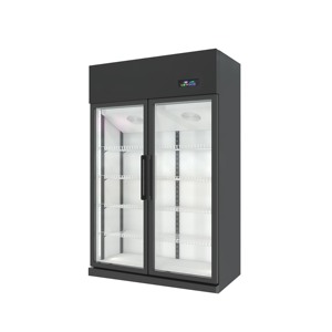 Réfrigérateur congélateur <span class=keywords><strong>professionnel</strong></span> à froid ventilé, à température unique, avec double porte en verre trempé pour la maison - Product Image 2