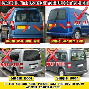 สปอยเลอร์หลังคาท้ายรถยนต์แบบใหม่สำหรับ Volkswagen VW Caddy ปี 2005-2018 รุ่นประตูคู่แบบ Barn Door พร้อมสปอยเลอร์ฝากระโปรงท้ายคู่ - Product Image 2