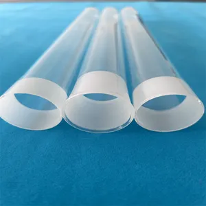 Individueller Quarzrohr hohe Reinheit transparenter Quarz-Sleeve polierter klarer Glasrohrofen