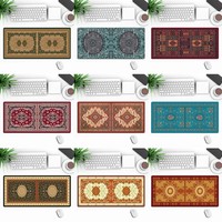 Karpet Gaya Bohemian Persia Rusia Populer, Alas Meja Besar dari Karet Alam untuk Kantor, Logo Dapat Disesuaikan