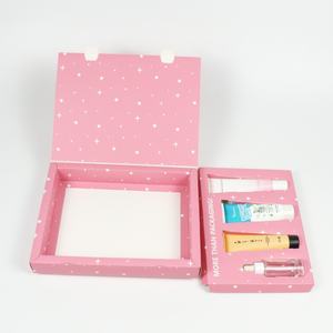 Boîte d'emballage en carton personnalisée avec logo, kit de soins, biodégradable, pliable, écologique, matériaux recyclés, rose, cosmétique - Product Image 2