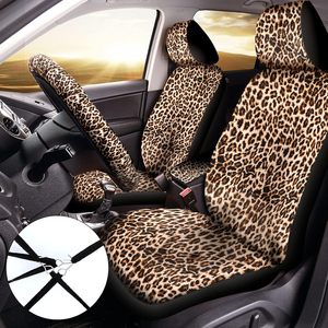 Juego de Accesorios para Auto <span class=keywords><strong>Frienda</strong></span> de 26 Piezas con Estampado de Leopardo/Guepardo, Poliéster, Modelo OLIVER, Funda para Volante, Cubiertas para Marco de Placa - Product Image 2