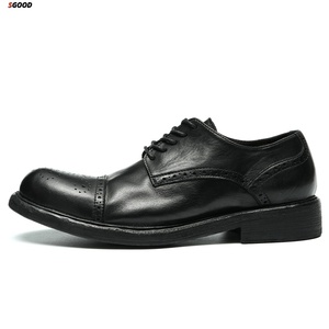 รองเท้าหนังปักลายพลางอ๊อกฟอร์ดแบบสวมน้ำหนักเบาไซส์พิเศษรองเท้าลำลองแนวธุรกิจทางการสำหรับฤดูใบไม้ร่วงแต่งงานระบายอากาศได้ดี - Product Image 4