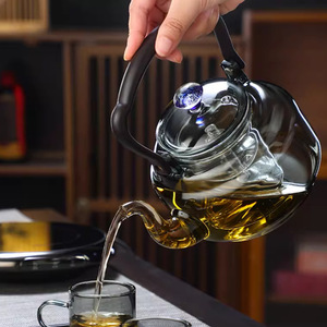Glass Teapot Electric Kettle With <b>Ceramic</b> Base Boil Dry Protection Automatic Shut Off For <b>Tea</b> Making - Product Image 3