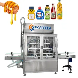 FKF-H 6 kafaları altı kafa dolum makinesi içecek mineral parfüm uçucu yağ sıvı dolum makinesi konveyör ile