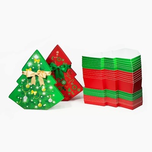 Fashion Trend Custom Size <b>Christmas</b> Tree Shaped <b>Box</b> Gift Packaging <b>Box</b> with Custom Ribbon - Product Image 2
