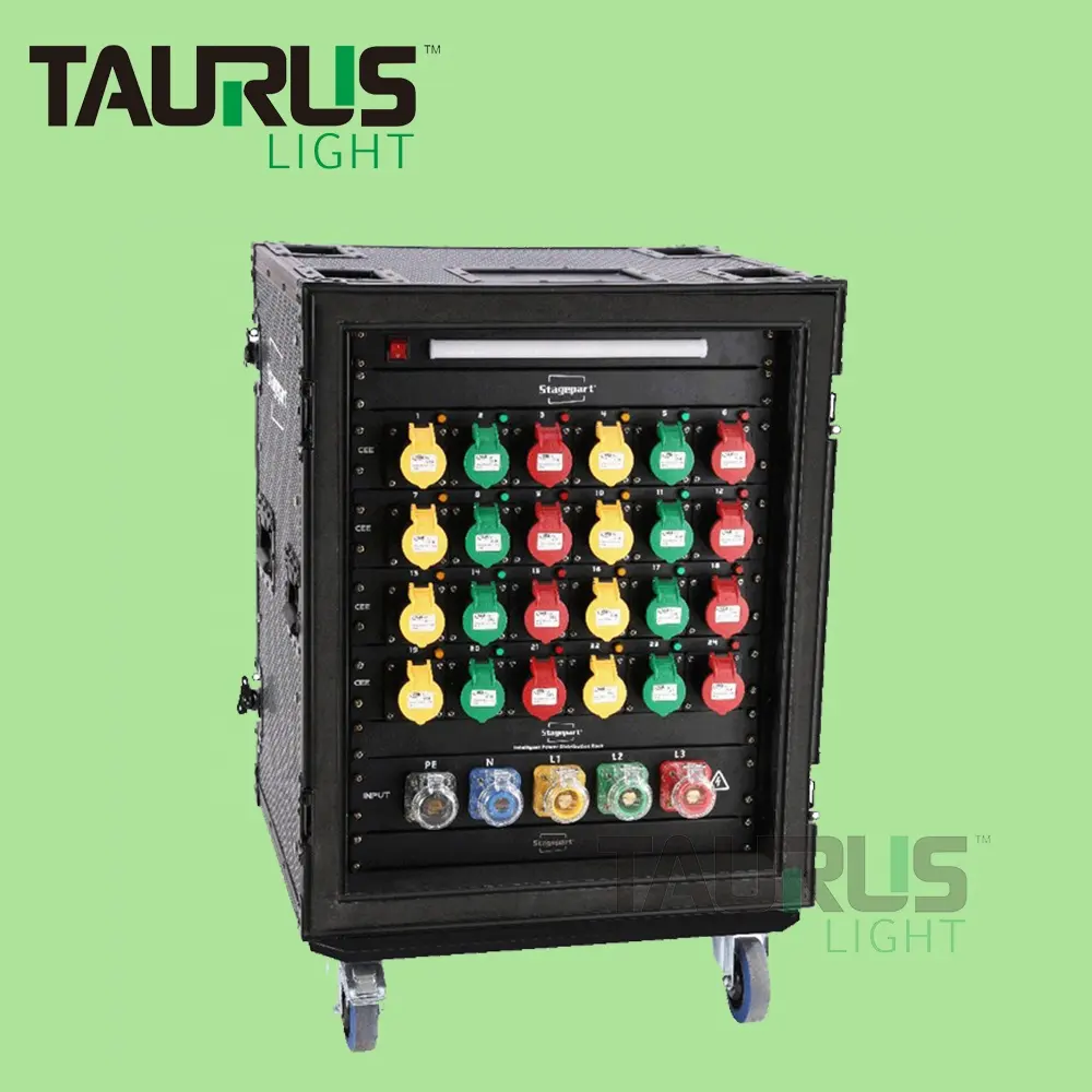 Professional Electrical Equipment 24x16A CEE 3pin output Power Distributor Box 24 CH CEE Power Rack