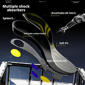 Carbon Fiber Silicone Comfort Orthotic <b>Insoles</b> with Enhanced Shock Absorption and Arch Support for Sports Daily Performance - Product Image 2