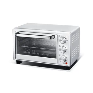 家用16L 4片烤面包机烤箱，便携式电动披萨烤箱，不锈钢加热元件烤箱厨房用具。