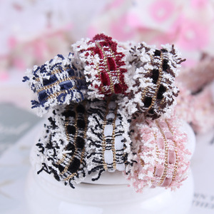 Diadema Coreana de Lujo con Lazo, 100% Poliéster, Estampado de Lámina Plateada, Producción Original, Estilo Pequeño Xiang Wind, Disponible en <span class=keywords><strong>Taobao</strong></span> - Product Image 5