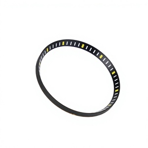Reloj Clásico SKX007 Negro con Marcadores en Oro Rojo, Amarillo, Azul y Naranja, Anillo de Capítulo - Product Image 3