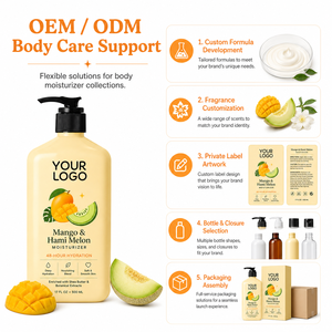 Latest Fruit Flavor Moisturizing Lotion Lightweight Non Greasy Smooth Bright Lasting Scent All Types <b>Mango</b> Melon Body Lotion - Product Image 3