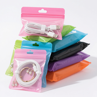 Bolsa de plástico con cremallera personalizada Línea DE DATOS Embalaje de cable USB Cajas de teléfono Bolsas de plástico de lujo