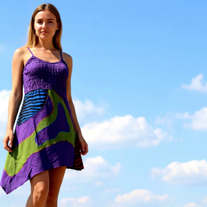 Vestido maxi casual sin mangas con cuello en V y estampado bohemio indio de moda para mujer, con botones de encaje y detalles de cremallera, de rayón de alta calidad. - Product Image 1