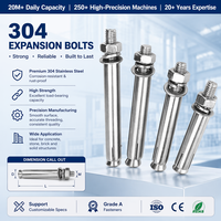 Vis d'expansion en acier inoxydable 304, tuyaux d'expansion, boulons d'expansion, d'allongement et de tirage, vente en gros M6/M8/M10/M12/M14