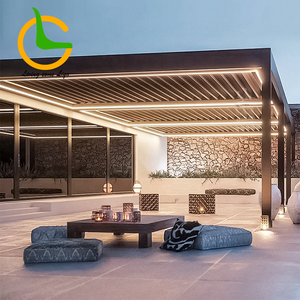 Pérgola Moderna <span class=keywords><strong>de</strong></span> Aluminio con Recubrimiento en Polvo Impermeable, Gazebo para Jardín con Diseño Ecológico para Piscina <span class=keywords><strong>y</strong></span> Balcón - Product Image 4
