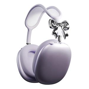 Estuche con lazo de mariposa plateada de Metal líquido para <span class=keywords><strong>AirPods</strong></span> <span class=keywords><strong>Max</strong></span> 2nd Generation Apple <span class=keywords><strong>Over</strong></span>-ear Auriculares <span class=keywords><strong>Max</strong></span> Accesorio decorativo APM - Product Image 3