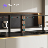 Système de rail électrique mural pour accessoires de cuisine en aluminium Galaxy – Multiprise haute puissance pour cuisine