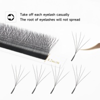Marque privée 3D 4D 5D 6D W YY Forme Volume Extension de cils Individuel C D L M Curl Cils W Weave Clover Lash Extension