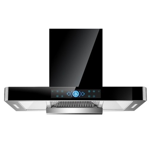 Top bán hàng treo tường màu đen ống khói nhà bếp thông minh phạm vi mui xe 24 36 inch vắt nồi mui xe với giọng nói/cử chỉ/cảm ứng - Product Image 1