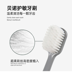 Premium Soft Bristle Toothbrush 6-Pack Wide Head For Adult Home Use Nylon Bristles - Product Image 4