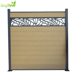 Clôtures de jardin Panneaux de clôture horizontaux en bois composite et plastique Cadre WPC de 6 pieds de hauteur pour la cour - Product Image 6