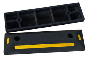 ガレージ車両駐車車タイヤストッパーゴムプラスチック片面ホイールストッパー - Product Image 2