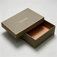 Caja de Regalo Rígida Reciclada de Alta Gama, Venta al por Mayor con Logotipo Dorado Personalizado Impreso y Grabado