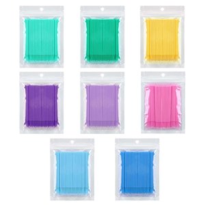 Aplikator Glitter Sekali Pakai <span class=keywords><strong>Mini</strong></span> dengan Perekat, Tongkat Ekstensi Bulu Mata, Sikat Gigi, Tongkat Mikro, Swab Bulu Mata, Mikrobrush - Product Image 6
