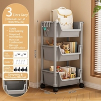 Chariot de rangement mobile multi-niveaux à espaces étroits, avec paniers ouverts, idéal pour les jouets, les livres et les petits objets de chambre à coucher – Vente chaude