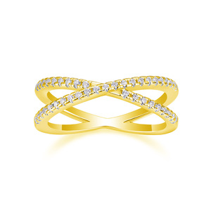 Women's 925 <b>Silver</b> Moissanite Eternity Band <b>Ring</b> Round Brilliant Cut Pave Setting Geometric Minimalist Wedding Jewelry - Product Image 6
