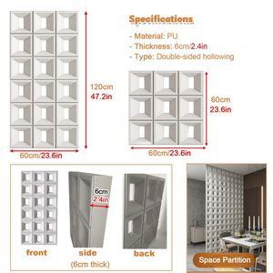 Панель-перегородка из полых компонентов из ПУ-плиты с девятью ячейками, 1200X600X30мм - Product Image 2