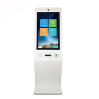 Tienda de restaurante, máquina de pago de pedidos LCD de 27 pulgadas, terminal de autoservicio, quiosco de PC con pantalla táctil con escáner de cámara de impresora