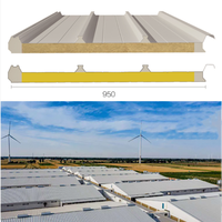 Panneau de toiture photovoltaïque isolé en métal de haute qualité, isolation en laine de roche ignifuge de niveau A, entrepôt solaire direct