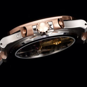 Reloj de Lujo para Hombre de Dos Tonos en Oro de Primera Calidad 2026 con Fase Lunar y Fecha - Reloj de Pulsera Versátil, Casual, Formal, de Alta Gama y Coleccionable - Product Image 3