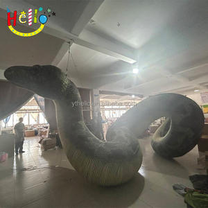 งูเป่าลมยักษ์ งูคอบร้าเป่าลม งูไพธอนเป่าลม ของตกแต่งสัตว์เป่าลมสำหรับฮาโลวีน - Product Image 3