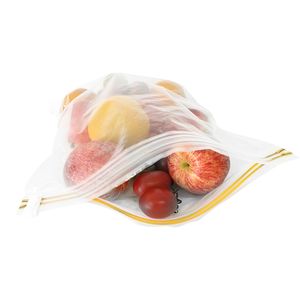 Bolsa de plástico transparente con cierre hermético reutilizable para frutas y verduras, venta directa de fábrica - Product Image 1