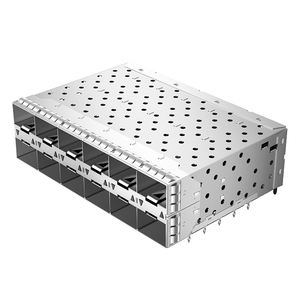 2180640-1 TE Remplacement 240P 2x6 Ports Light Pipe Press-Fit SFP + <span class=keywords><strong>Cage</strong></span> avec connecteur intégré - Product Image 1